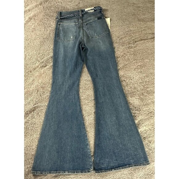 7 For All Mankind Megaflare Womens Jeans Medium Wash High Rise Size 27 NEW NWT - Picture 13 of 16